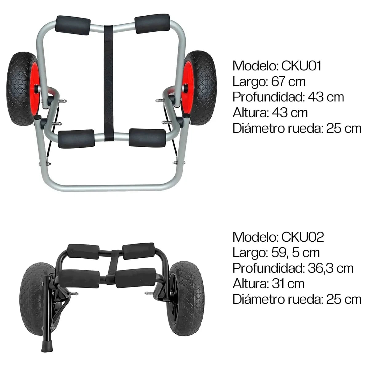 Carro Kayak universal mini CKU02