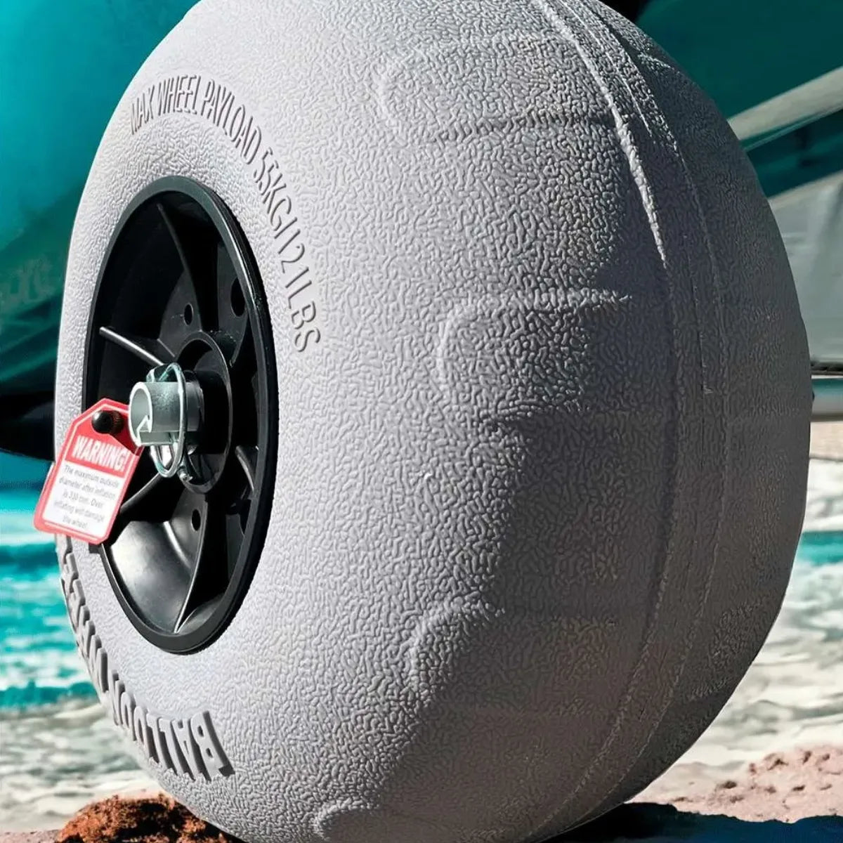 Carro Kayak autovaciable ruedas globo 12" CKA06