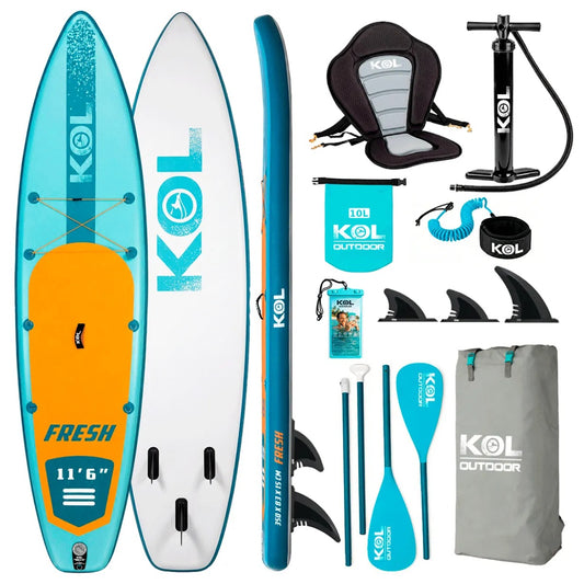 Paddle Surf Hinchable Kol Outdoor FRESH 11' 6" - Full Pack Blue/Orange