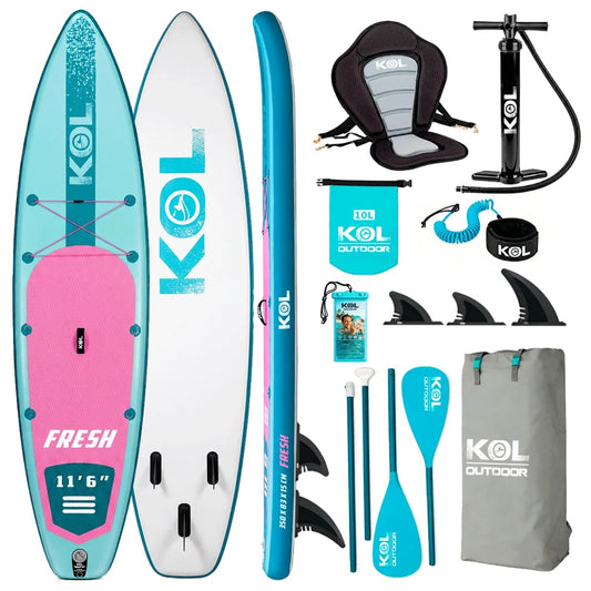 Paddle Surf Hinchable Kol Outdoor FRESH 11' 6" - Full Pack Blue/Pink