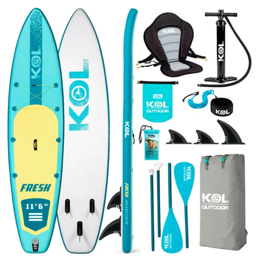 Paddle Surf Hinchable Kol Outdoor FRESH 11' 6" - Full Pack Blue/Yellow