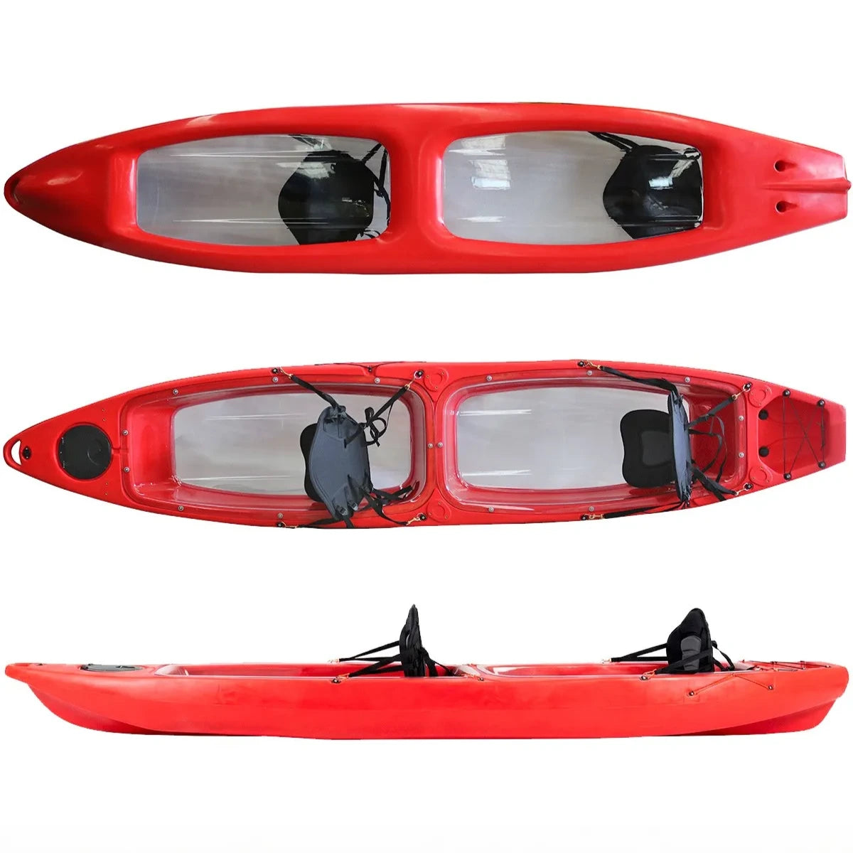 Aquavista Kayak Doble con Fondo Transparente Kol Outdoor