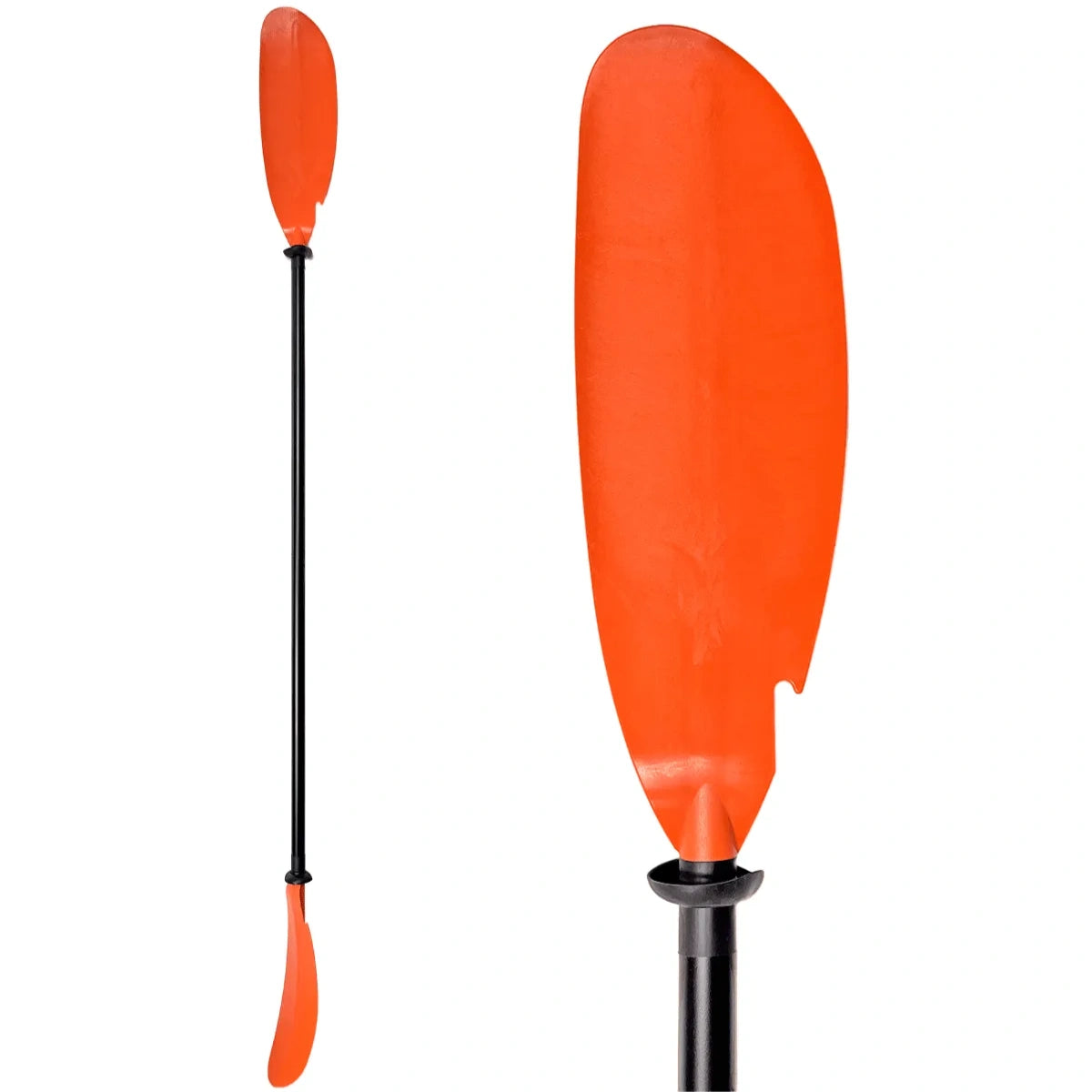 Pack 12 Remos Kayak 1 pieza Aluminio Naranja
