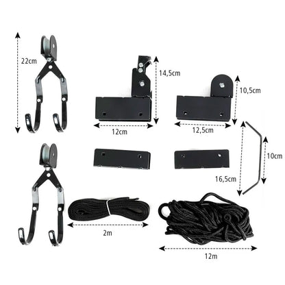 Soporte o sistema de poleas techo para Kayak