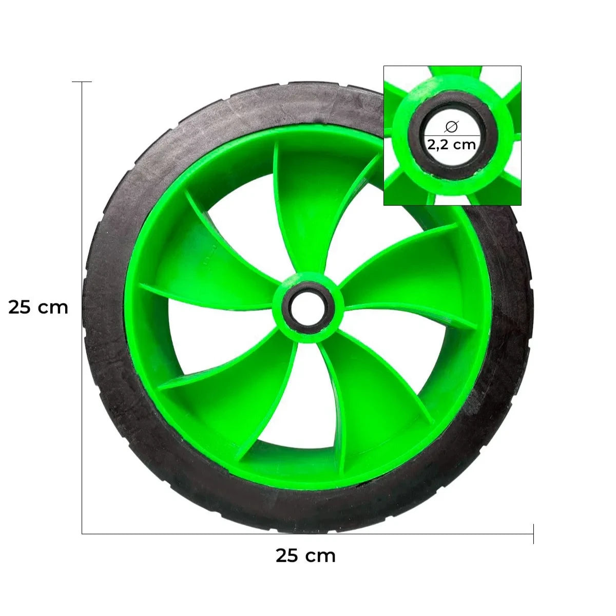 Carro kayak autovaciable ruedas anchas CKA08
