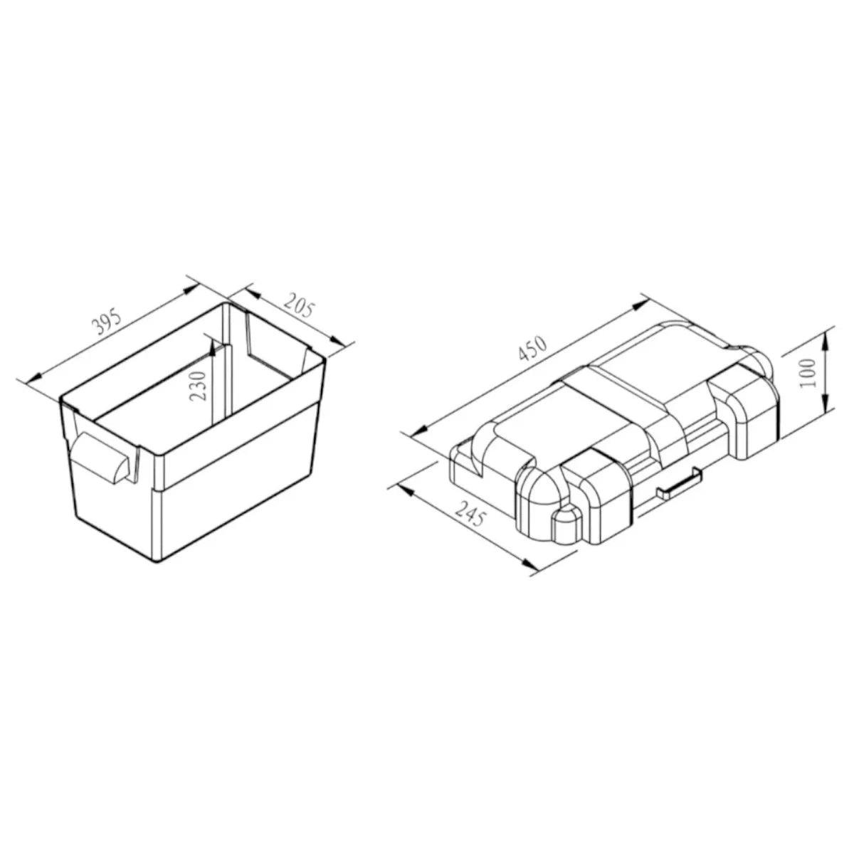 Caja Batería Basic Big 39,5x20,5x23 cm
