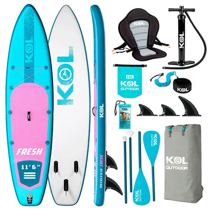 Paddle Surf Hinchable Kol Outdoor FRESH 11' 6" - Full Pack Blue/Pink