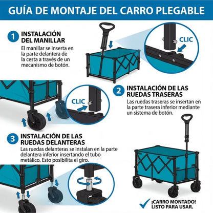 Carro Plegable Camping Kol Outdoor 150L