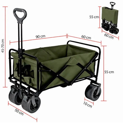 Carro plegable Playa y Camping (4 ruedas - 120 kg)