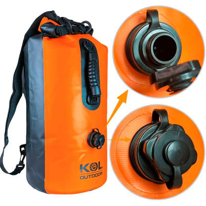 Bolsa estanca y boya 30L Kol Outdoor para snorkel