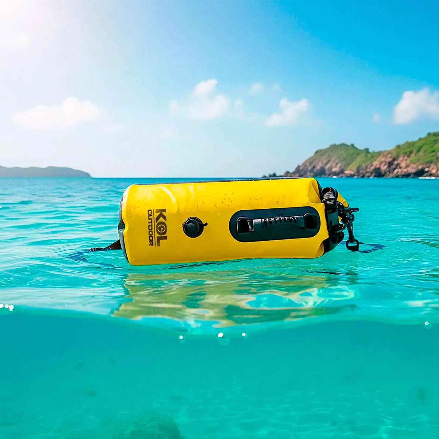 Bolsa estanca y boya 30L Kol Outdoor para snorkel