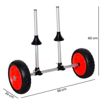 Carro de transporte para kayaks autovaciables Kol Outdoor CKA01
