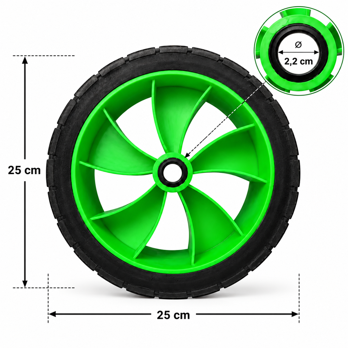 Carro kayak autovaciable ruedas anchas CKA08