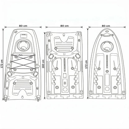 Falco Combo Doble Kayak Modular Kol Outdoor