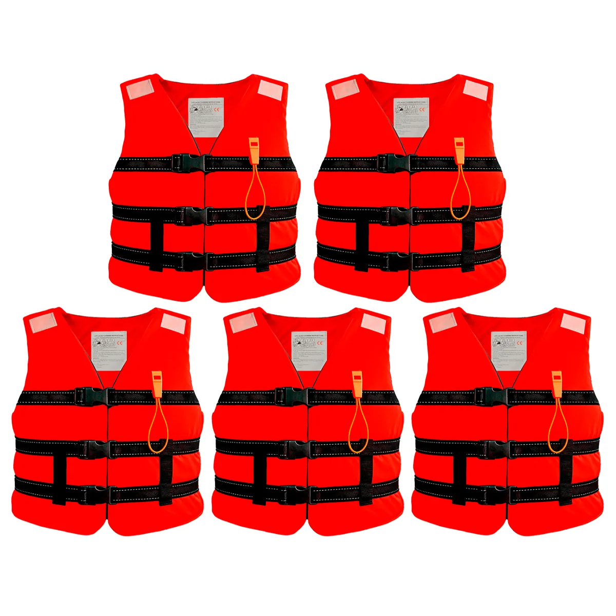 5 Chalecos Rojos Pack Empresas