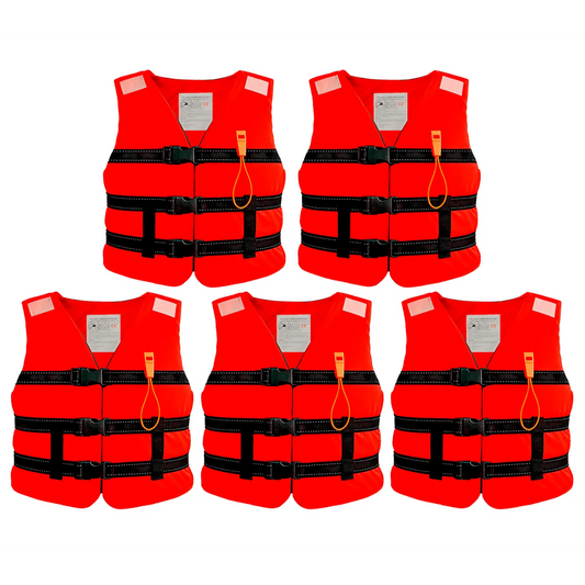 5 Chalecos Rojos Pack Empresas