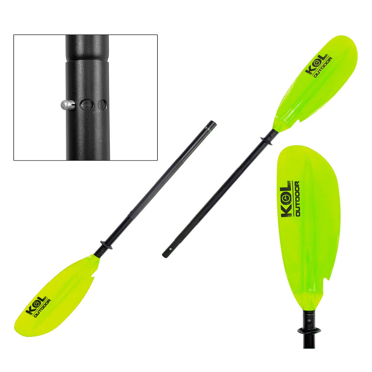 Pack 2 Remos Kayak Aluminio 2 piezas desmontable Kol Outdoor