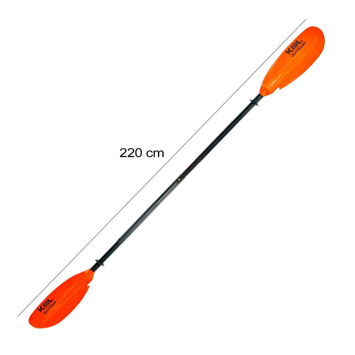 Pack 2 Remos Kayak Aluminio 2 piezas desmontable Kol Outdoor
