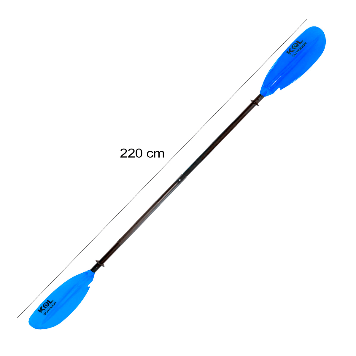 Pack 2 Remos Kayak Aluminio 2 piezas desmontable Kol Outdoor