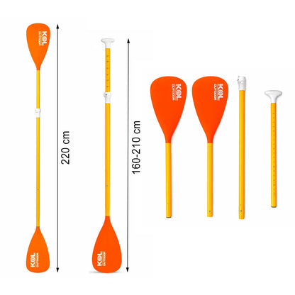 Pala Híbrida Kol Outdoor Doble Uso Kayak Paddle Surf
